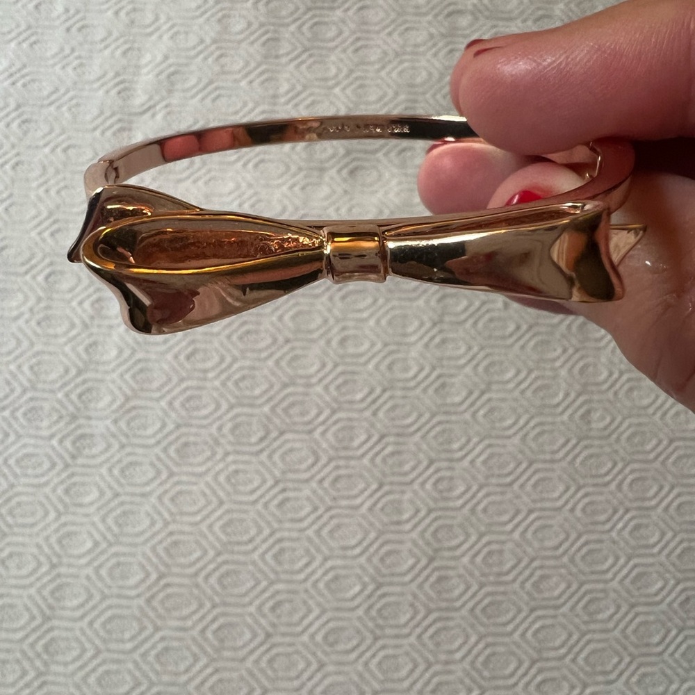 kate spade Rose Gold Bow Bangle Bracelet - Picture 2 of 2